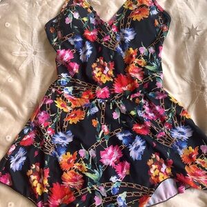 Floral V-Neck Romper
